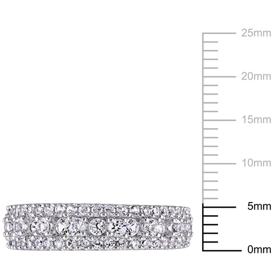 Women'S Created Sapphire Sterling Silver Ring