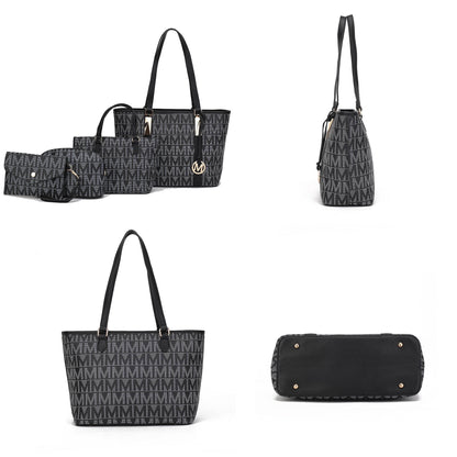 Edelyn Women'S Tote Bag, Small Tote Handbag, Pouch Purse & Wristlet Wallet, Signature Handbag 4 Pcs Set by Mia K